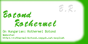 botond rothermel business card
